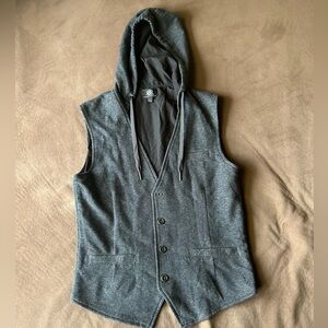 Rock & Republic Gray Hooded Vest
